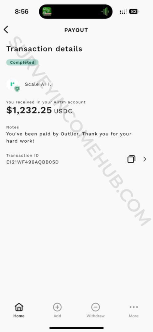 Payment proof