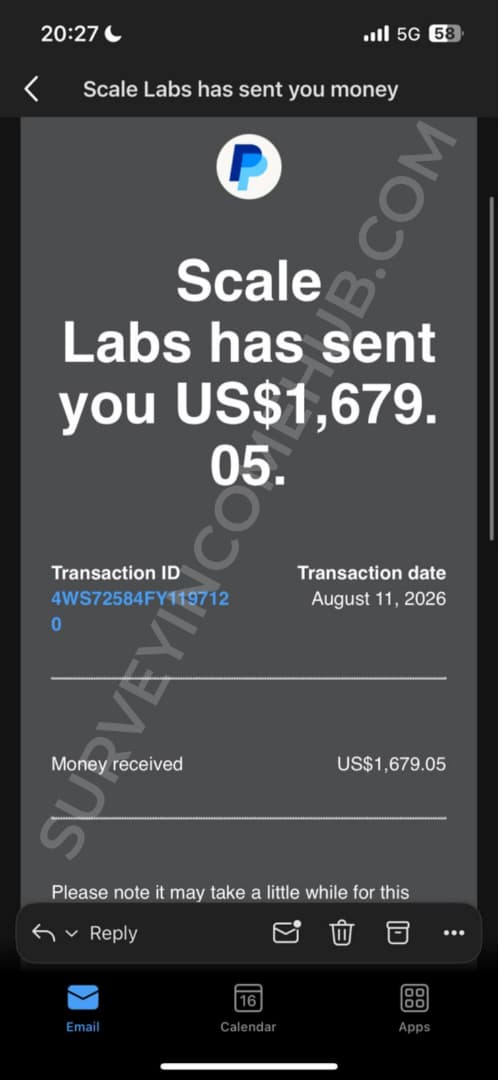 Payment proof